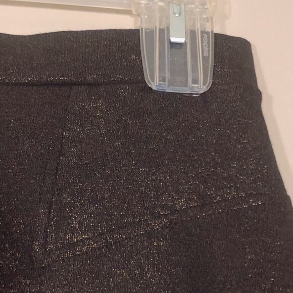 French Connection Black Gold Glitter Mini Skirt Size 2 - Picture 5 of 6